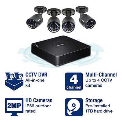 4 channel cctv recorder with sales hard drive