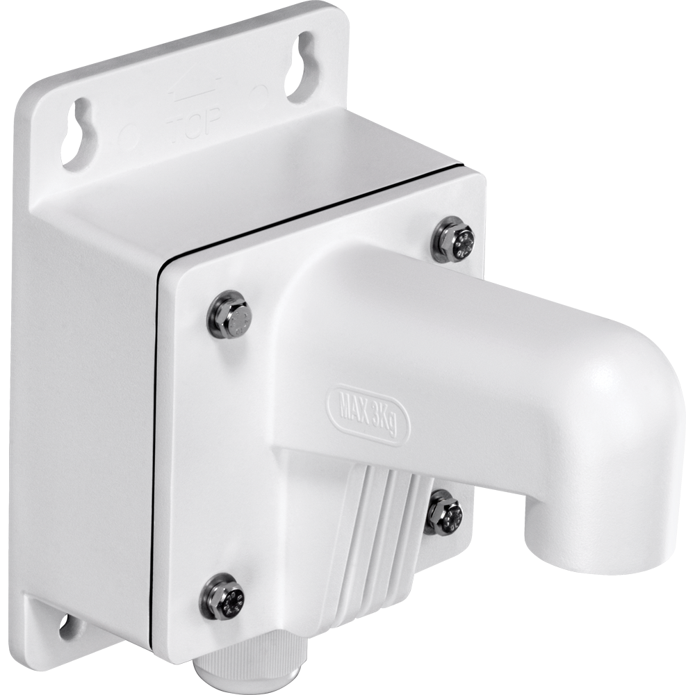 WBOVA2 Videotec Wall Bracket w/ Cable Channel - White