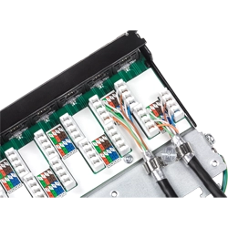 TRENDnet 12-poorts Cat6 Patchpaneel – Wandmontage, Met Beugel | Compatibel Cat5e/Cat6 | 110 IDC Aansluitingen | Kabelbeheer Inbegrepen